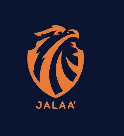 Al Jalaa shield logo — orange phoenix emblem